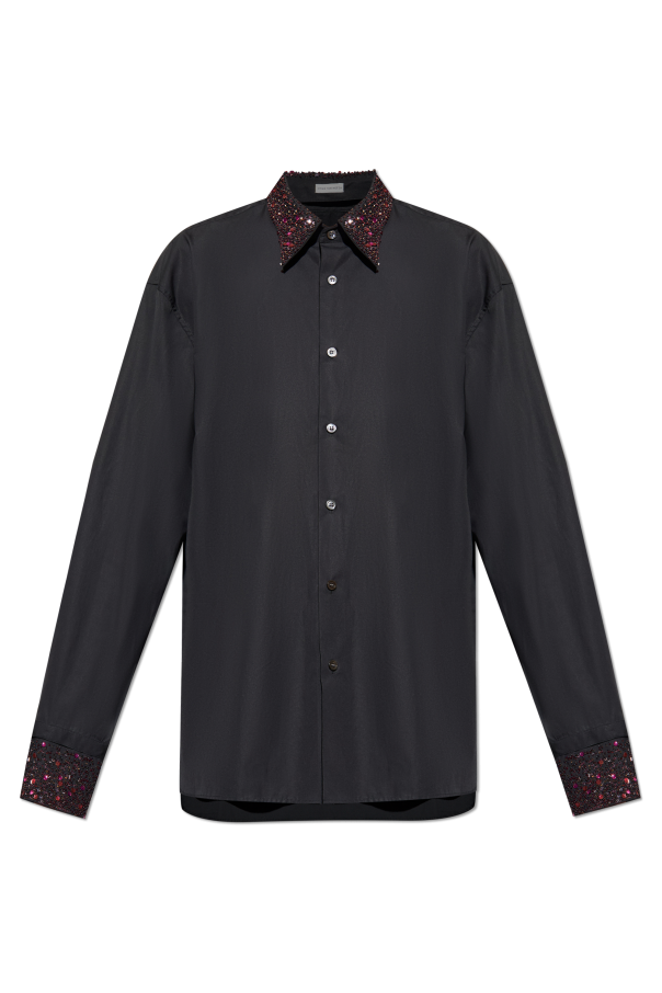 Dries Van Noten グレー/黒 ボタンシャツ 44 Dries van Noten Overshirt / Corran / Anthracite - c r i s